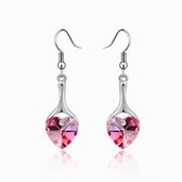 Austria crystal crystal elements - the mind is willing Earrings (Rose)