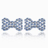 Austria crystal Crystal Ear - Dream fans bow (light blue)