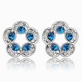 Austria crystal earrings - sweet Ferris wheel (dark blue)