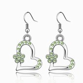 Earrings Austria crystal - Spring (olive)
