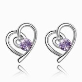 Austria crystal Crystal earrings - one mind (Violet)