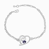 Austria crystal bracelet - the heart have (pale pinkish purple)