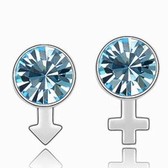 Austria crystal Crystal earrings - male and female symbols (Highland)