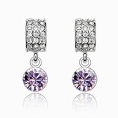 Austria crystal earrings - Crescent Bay (violet)