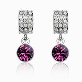 Austria crystal earrings - Crescent Bay (purple)