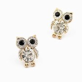 Boutique - Korean - flash diamond sweet owl earrings