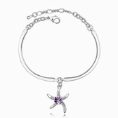 Austrian Crystal bracelet - Starfish Love (Violet)