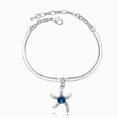 Austrian Crystal bracelet - Starfish Love (dark blue)
