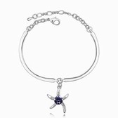 Austrian Crystal bracelet - Starfish Love (pale pinkish purple)