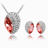 Austrian Crystal Set - Bud (water lilies, red)