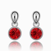 Austrian crystal earrings - the true meaning truth (light red)