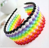 (1 price) Korean fashion sweet candy colors wavy hair bands / hair accessories (random color)