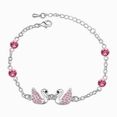 Austrian crystal bracelet - Swan (Rose)