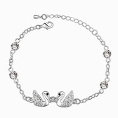 Austrian crystal bracelet - Swan (White)