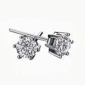 Exquisite fashion six claw zircon earrings (imitation of allergies, do not fade)