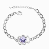 Austrian crystal bracelet - small PP Bear (Violet)