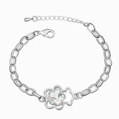 Austrian crystal bracelet - small PP Bear (white)