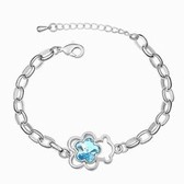 Austrian crystal bracelet - small PP Bear (navy)