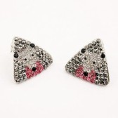 Boutique - Korean star - baby bear pattern triangle earrings