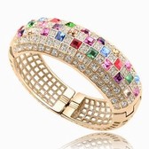 Austrian crystal bracelet - luxury queen bracelet (rose gold + color)