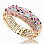 Austrian crystal bracelet - bracelet luxury Queen (Rose Gold + Rose)