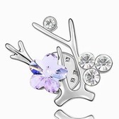 Austrian crystal brooch - Mei Love (Violet)