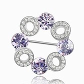 Austrian crystal brooch - Ferris wheel being (Violet)