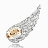 Austrian crystal brooch - Angel Wings (Golden Shadow)