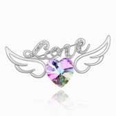 Austrian crystal brooch - Love Angel Wings (Purple)
