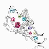 Austrian crystal brooch - Ya Butterfly (semi-color A)