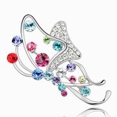 Austrian crystal brooch - Ya Butterfly (full color)