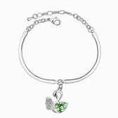 High-quality crystal bracelet - Swan Lake Dream (olive)