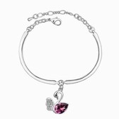 High-quality crystal bracelet - Swan Lake Dream (purple)