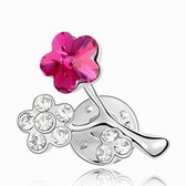 Austrian crystal necklace - love bloom (purple)