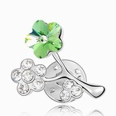 Austrian crystal necklace - bloom conditions (olive)