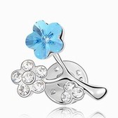Austrian crystal necklace - bloom conditions (sea blue)
