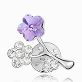 Austrian crystal necklace - bloom Love (Violet)
