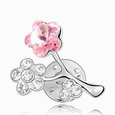 Austrian crystal necklace - bloom conditions (light Rose)