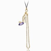 Austrian crystal mobile chain, bag chain - Slipper (18k + pale pinkish purple)