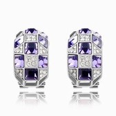 Austrian Crystal Earrings - Queen (pale pinkish purple)