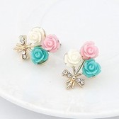 Fashion boutique colorful shell flower earrings