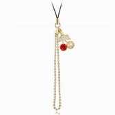 Austrian crystal mobile chain, bag chain - Princess Cherry (Rose Gold + light red)