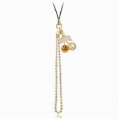 Austrian crystal mobile chain, bag chain - Princess Cherry (Rose Gold + Yellow Crystal)