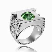 Austrian crystal ring - Green Lantern ring (olive)