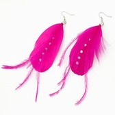 Korean fashion feather Diamond Earrings