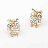 Boutique - Fashion flash diamond earrings cute owl