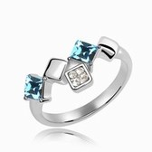 Austrian Crystal Ring - Jing Li (sea blue)