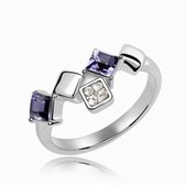 Austrian Crystal Ring - Jing Li (pale pinkish purple)