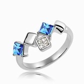 Austrian Crystal Ring - Jing Li (blue)