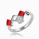 Austrian Crystal Ring - Jing Li (light red)